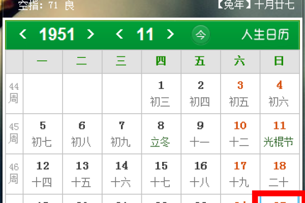 阴历10月13对应的阳历日期是多少？