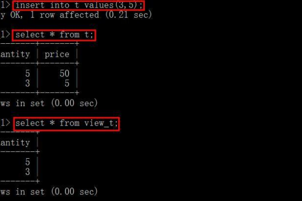 如何在MySQL数据库中创建和使用视图列子？