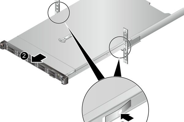 如何安全地从导轨上移除联想服务器？  第1张