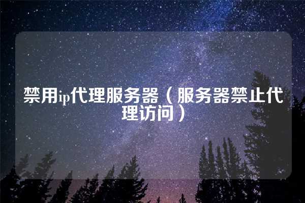 什么是IE代理服务器禁用？  第1张