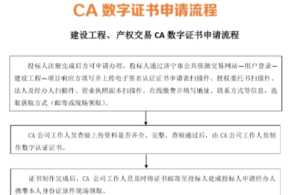 ca数字证书怎么办理