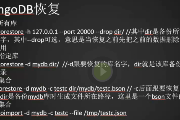 mongodb怎么恢复备份数据