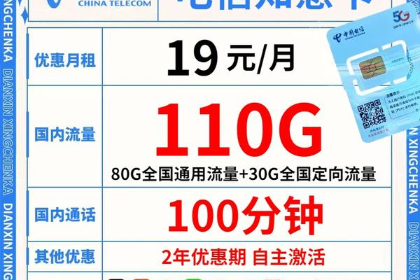 电信19元110G流量卡，如何免费领取电信水晶卡？