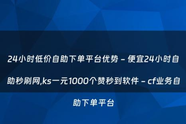 24小时低价自助下单平台，网络平台排名可信吗？