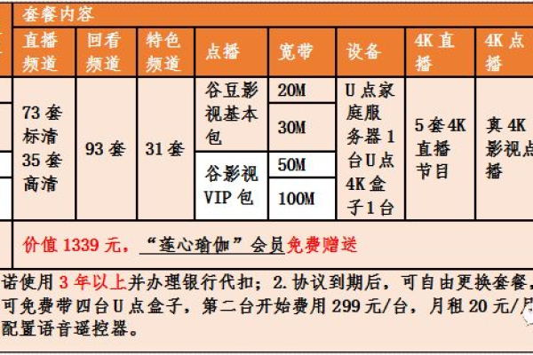 u点家庭服务器套餐包含哪些服务内容？