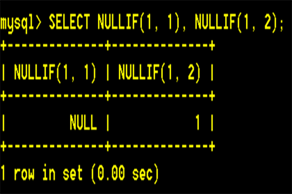 如何在SQL中使用NULLIF函数进行条件比较？