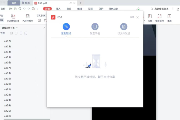 wps为什么没有分享pdf