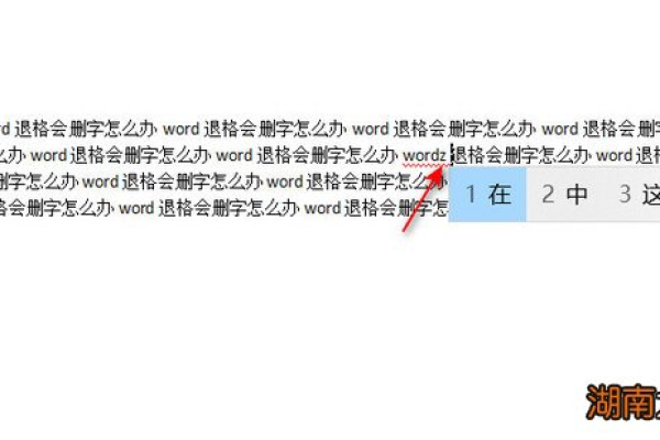 为什么一退格就删字