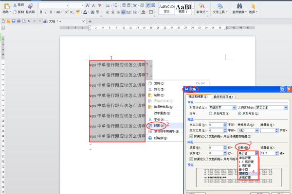 wps单倍行距为什么很窄