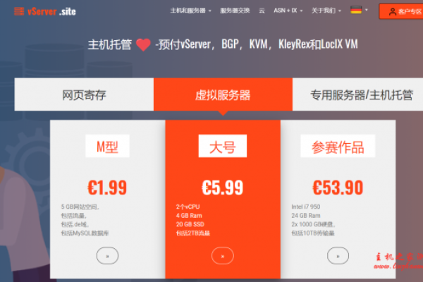 vServer.site：12|年|1GB内存|5GB SSD空间|1TB流量|1Gbps端口|KVM|德国  第1张