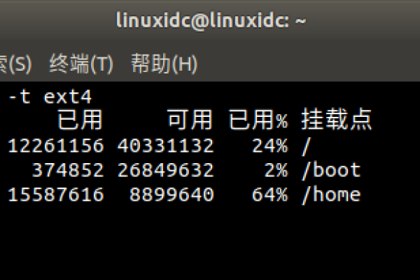 ubuntu如何查看磁盘空间