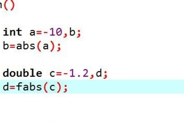 c语言fabs绝对值 C#语言