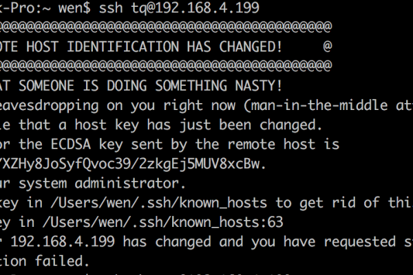 host identification has changed  第1张