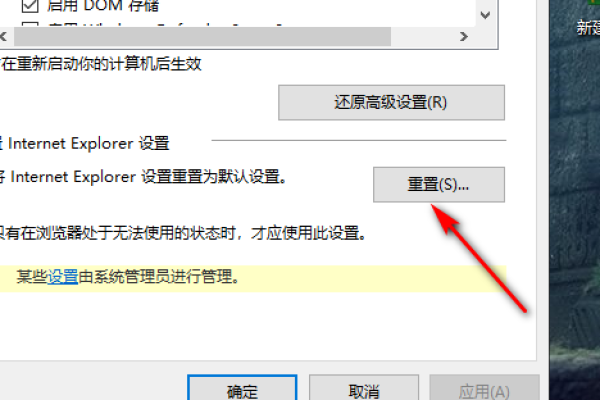 如何解决Windows 11中IE浏览器高级属性栏无法重置的问题？  第1张