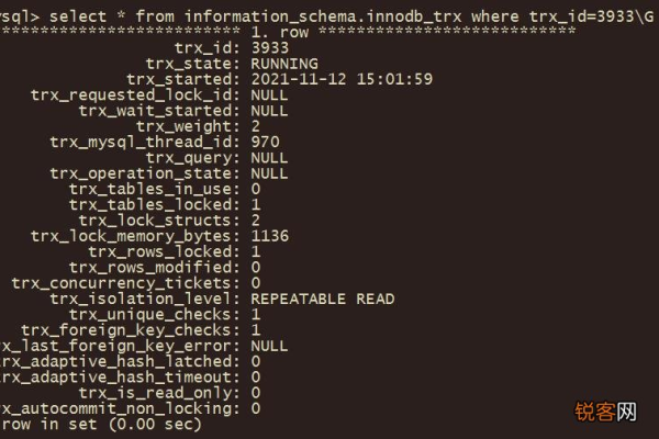 mysql 查看锁表情况