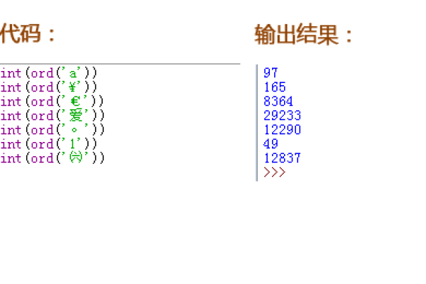 python中ord函数的用法