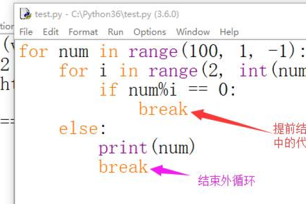 python如何跳出for循环