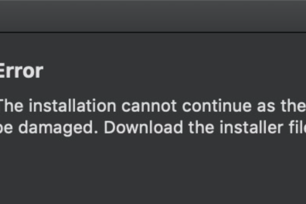 mac系统安装报错error
