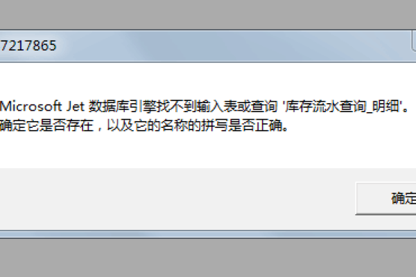 Microsoft Jet 数据库引擎找不到输入表或查询. 确定它是否存在如何解决  第1张