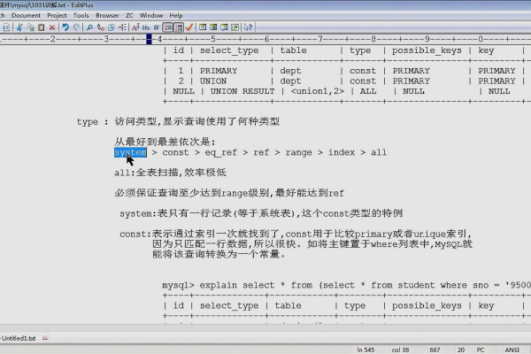 MySQL中type数据类型详解