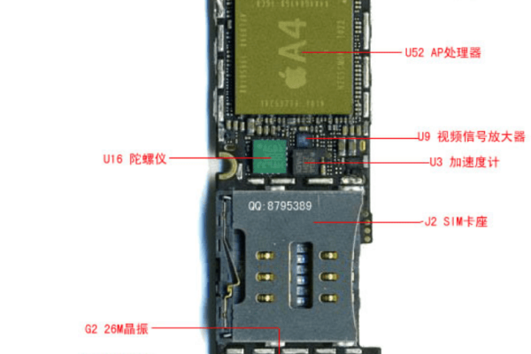 苹果主板元器件分布图