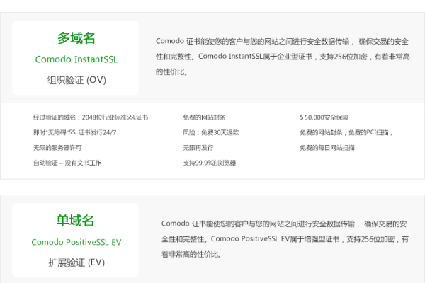 Comodo和GoDaddy的SSL证书对比哪个好（comodo ssl 证书）