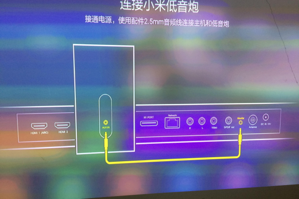 小米低音炮怎么连接电视主机