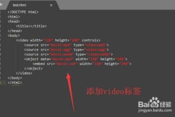 html5中如何添加视频