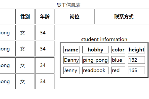 html如何 制作表格