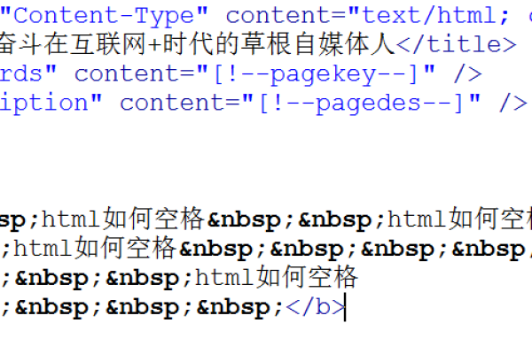 html5空格代码怎么写  第1张