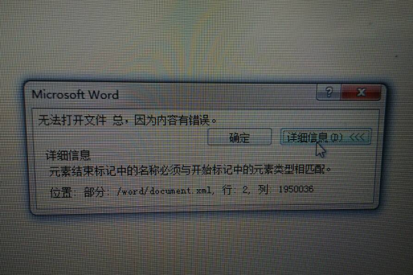 word打不开报错误