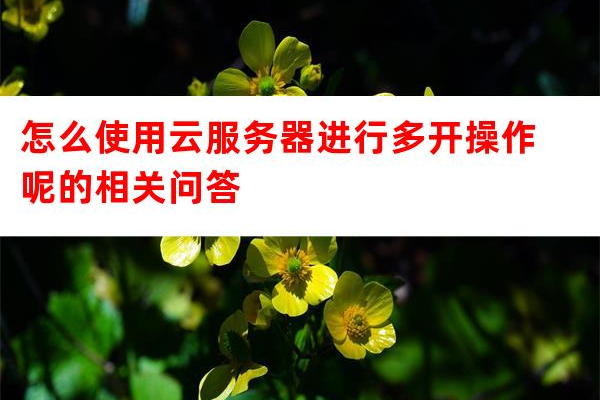 云服务器多开账号的方法是什么意思