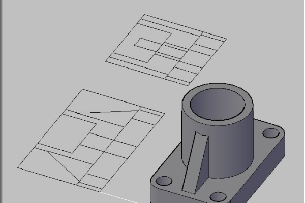 怎么把二维线框变成三维模型 autocad2008三维怎么生成二维？