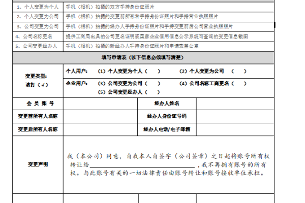 申请账号所有人变更申请怎么写  第1张