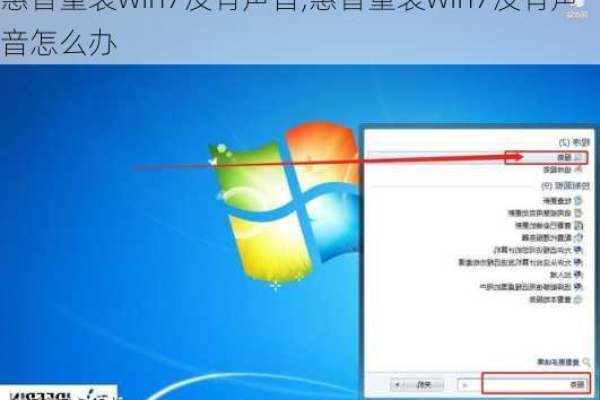 win7系统重装电脑没声音了怎么恢复（win7系统重装电脑没声音了怎么恢复正常）