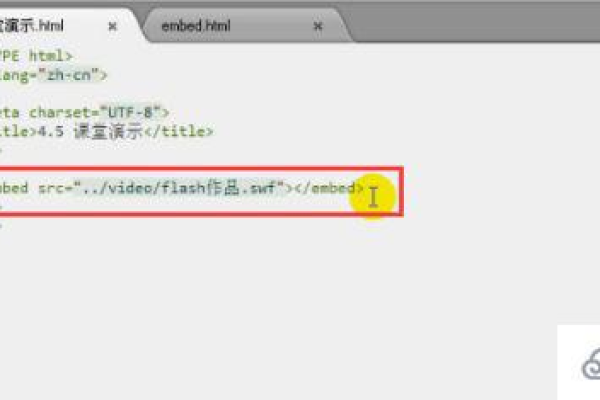 html如何插入swf视频