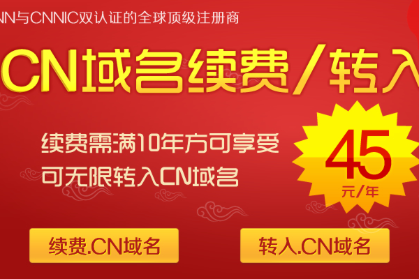 cn域名续费价格最低  第1张