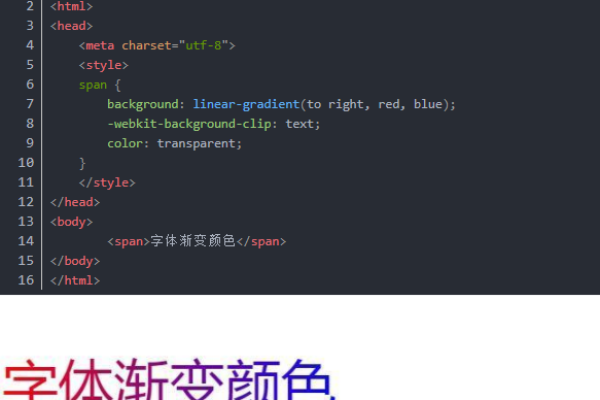 css中怎么设置字体颜色渐变色,CSS设置字体颜色（css 字体渐变色怎么弄）