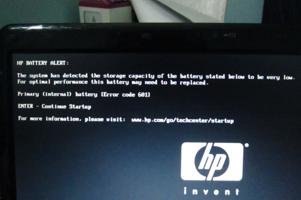 HP主电池错误代码601如何解决？惠普如何消除主电池601错误？
