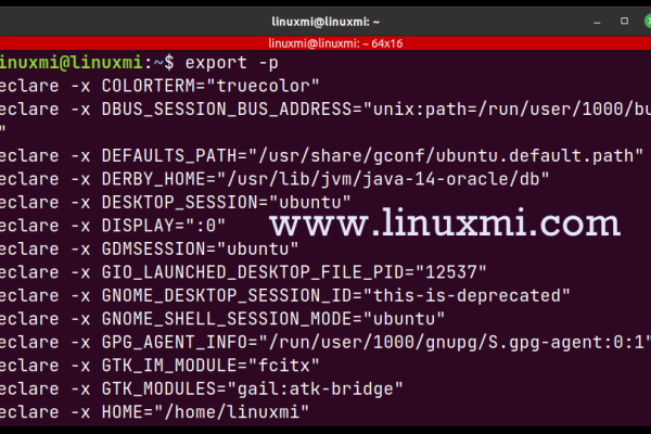 怎么在Linux中使用export命令