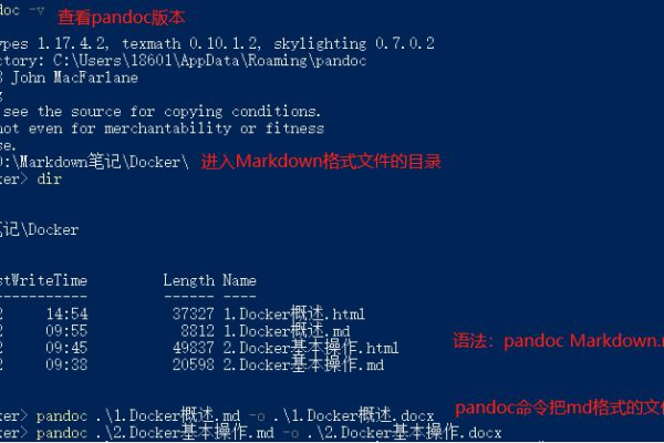 怎么使用pandoc将Markdown转换为格式化文档