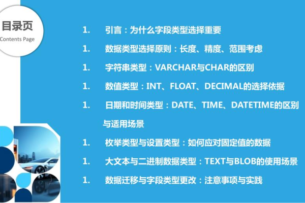 探索数据库设计，如何选择和使用不同的字段类型？