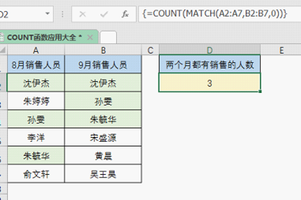 如何在数据库中使用COUNT函数进行数据统计？  第1张