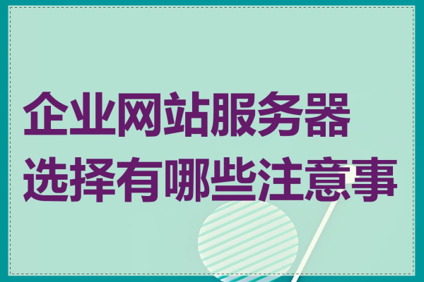 选择网站服务器商要考虑哪些问题  第2张