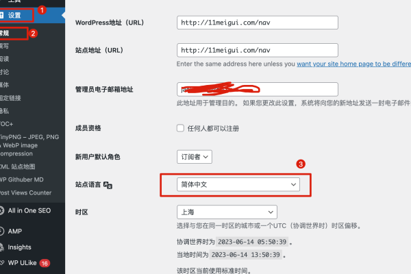 如何将WordPress界面设置为中文显示？  第3张