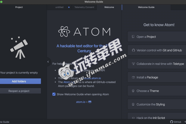 Atom编辑器mac版-免费中文下载