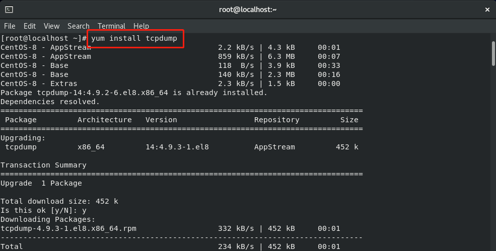 如何安装Linux中的tcpdump工具？