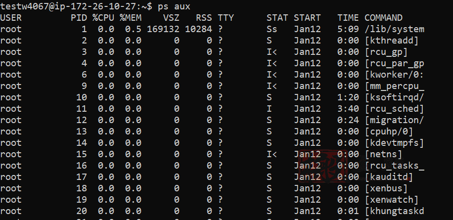 如何在Linux系统中查看当前运行的进程？