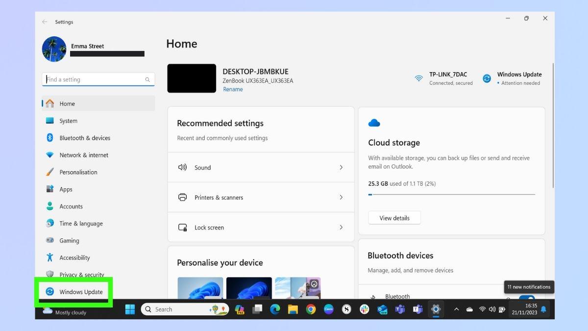 如何关闭Windows 11中的更新图标通知？