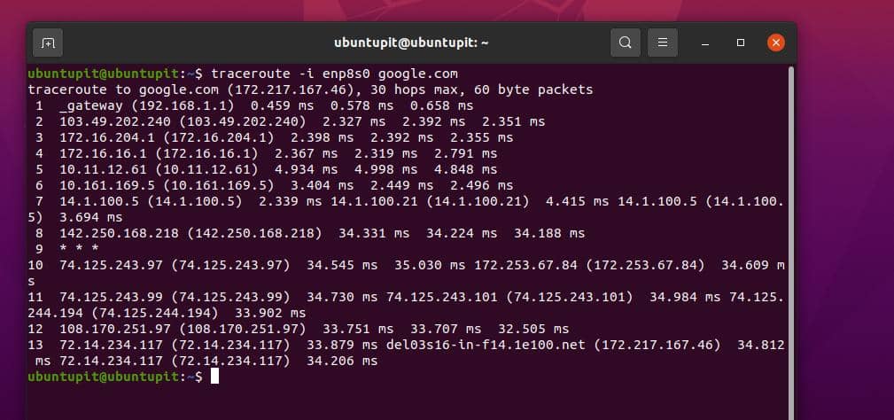 如何正确使用Linux中的traceroute命令？